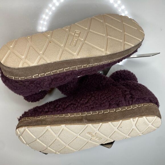 L.L. BEAN WOMEN'S Size 9 PURPLE WOOL COZY SOFT SLIPPERS 507186 - Picture 5 of 5